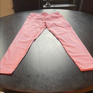 Red & Pink Checkered leggings